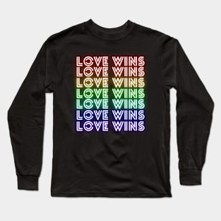 Love Wins - Neon Rainbow Long Sleeve T-Shirt